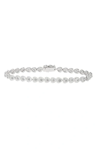 Nadri Jordan Cubic Zirconia Heart Tennis Bracelet In Rhodium