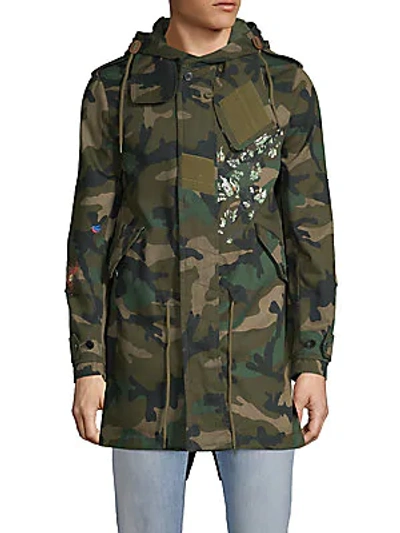 Valentino Camouflage Cotton Jacket In Army