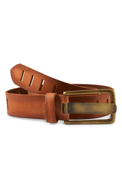 Free People Wtf Jona Leather Belt In Russet