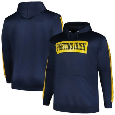 Profile Men's  Navy Notre Dame Fighting Irish Big And Tall Fleece Pullover Hoodie