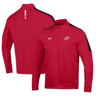 Under Armour Red Utah Utes Midlayer Half-zip Jacket