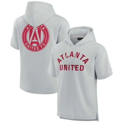 Fanatics Signature Unisex  Grey Atlanta United Fc Super Soft Fleece Short Sleeve Pullover Hoodie