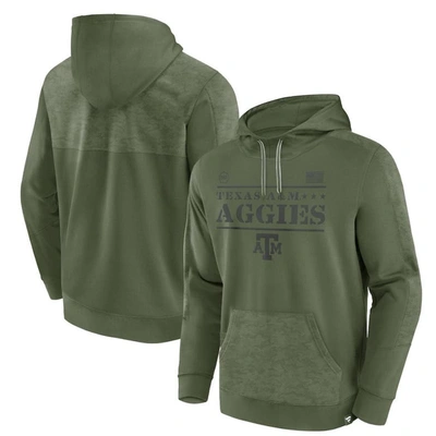 Fanatics Men's  Olive Texas A&m Aggies Oht Military-inspired Appreciation Stencil Pullover Hoodie