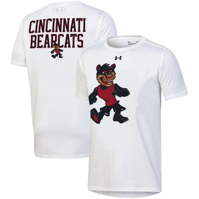 Under Armour Kids' Youth  White Cincinnati Bearcats Gameday Oversized Logo Performance T-shirt