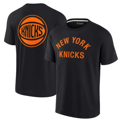 Fanatics Signature Unisex  Black New York Knicks Super Soft T-shirt