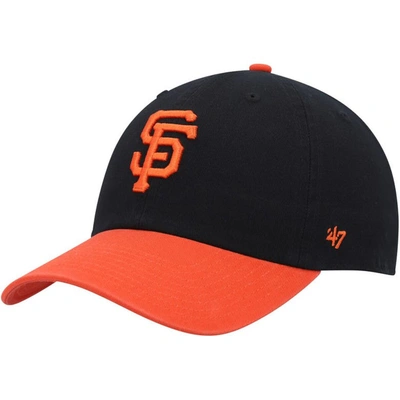 47 ' Black/orange San Francisco Giants Clean Up Adjustable Hat