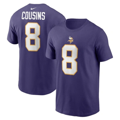 Nike Kirk Cousins  Purple Minnesota Vikings Throwback Player Name & Number T-shirt