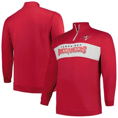 Profile Red Tampa Bay Buccaneers Big & Tall Fleece Quarter-zip Jacket