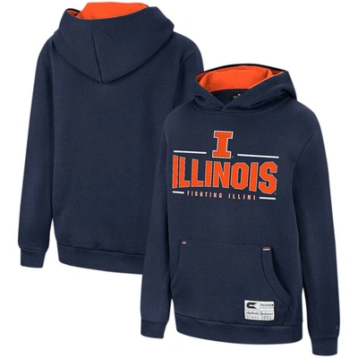 Colosseum Kids' Youth  Navy Illinois Fighting Illini Lead Guitarists Pullover Hoodie