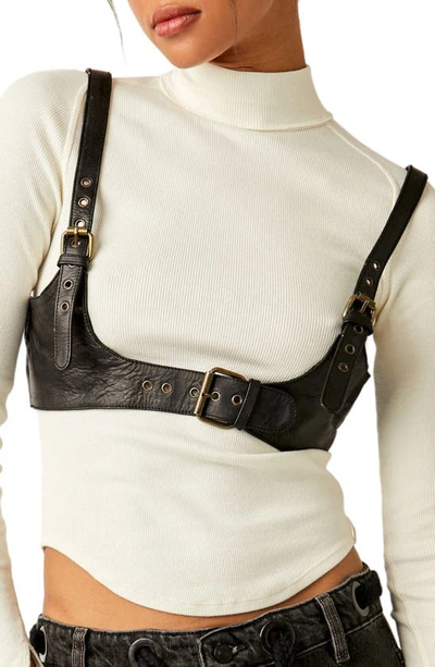 Free People Leather Body Harness Free People Black Leather Body Harness – The Thrifty Hippy main image 2