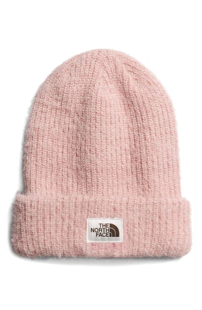 The North Face Salty Bae Knit Beanie In Pink Moss