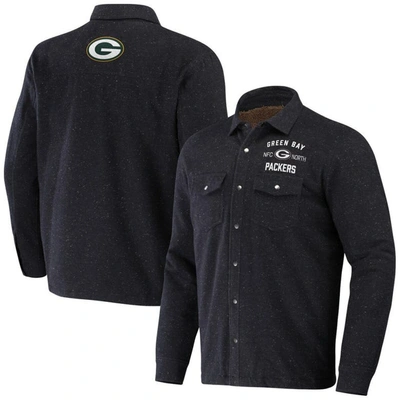 Nfl X Darius Rucker Collection By Fanatics Charcoal Green Bay Packers Shacket Full-snap Jacket