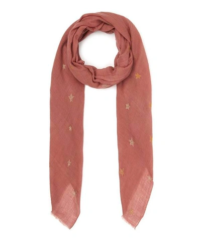 Lily And Lionel The Brightest Star Cashmere Scarf In Pink