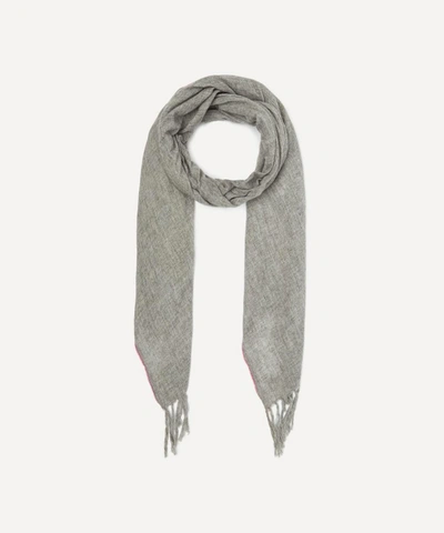 Lily And Lionel Baseball Stitch Scarf In Grey