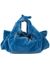 The Row Blue Ascot Velvet Small Bag