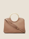 Donna Karan Sia Leather Large Satchel In Tan