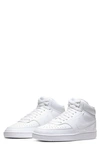 Nike Court Vision Mid Sneaker In White/ White/ White