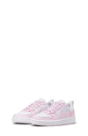 Nike Kids' Court Borough Low Recraft Sneaker In White/ Pink Foam