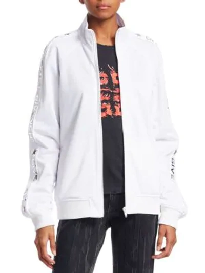 Givenchy Technical Neoprene Jersey Track Jacket In White
