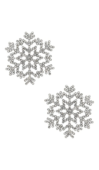 Baublebar Blanche Pave Snowflake Statement Stud Earrings In Silver Tone