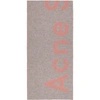Acne Studios Oversized Logo Scarf In Grey/pink
