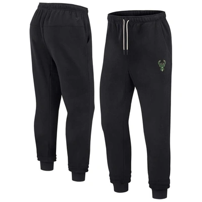 Fanatics Signature Unisex  Black Milwaukee Bucks Super Soft Fleece Jogger Pants