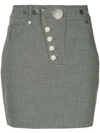 Alexander Wang Houndstooth Mini Skirt In Grey
