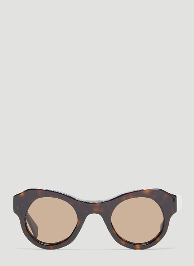 Kuboraum Make L1 Round Sunglasses In Brown