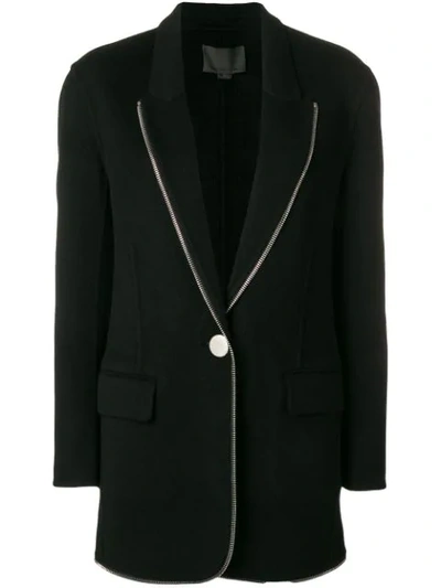 Alexander Wang Zip Trim Blazer In Black