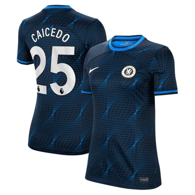 Nike Moisã©s Caicedo Chelsea 2023/24 Stadium Away  Women's Dri-fit Soccer Jersey In Blue
