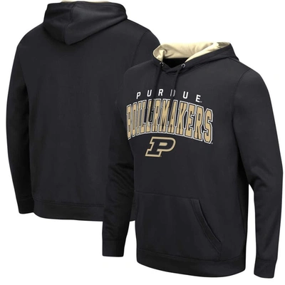 Colosseum Men's  Black Purdue Boilermakers Resistance Pullover Hoodie