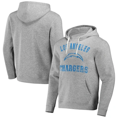 Nfl X Darius Rucker Collection By Fanatics Heather Gray Los Angeles Chargers Coaches Pullover Hoodie