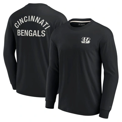 Fanatics Signature Unisex  Black Cincinnati Bengals Super Soft Long Sleeve T-shirt