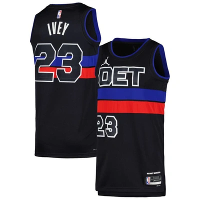 Jordan Brand Unisex  Jaden Ivey Black Detroit Pistons Swingman Jersey
