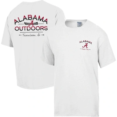 Comfort Wash White Alabama Crimson Tide Great Outdoors T-shirt