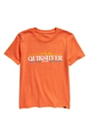Quiksilver Kids' Gradient Lines Graphic T-shirt In Red Orange Heather