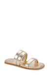Dolce Vita Adore Slide Sandal In Gold Leather