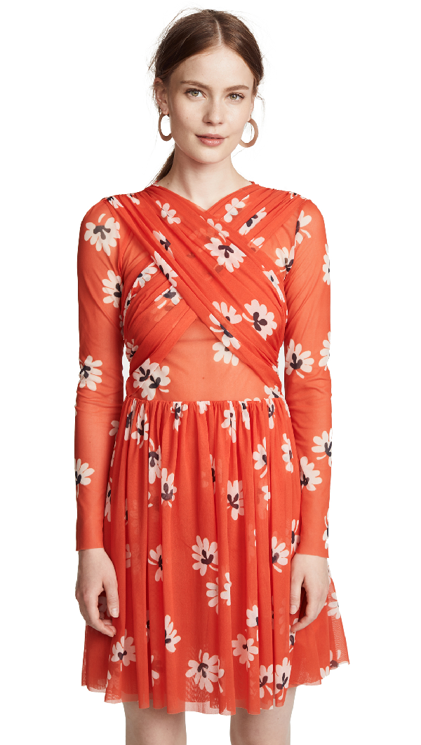 ganni big apple red dress