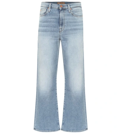 7 For All Mankind Alexa Crop Wide Leg Jeans In Luxe Vintage Flora