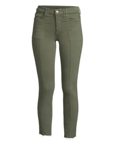 7 For All Mankind Roxanne Skinny Ankle Jeans In Army Green