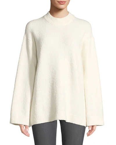 Elizabeth And James Josette Oversized Boucle Pullover Sweater In White