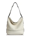 Rebecca Minkoff Blythe Large Convertible Leather Hobo In Antique White/gunmetal