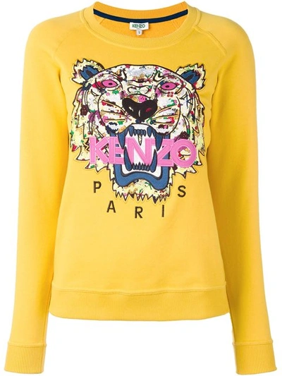 Kenzo tiger Sweatshirt In Giallo ModeSens