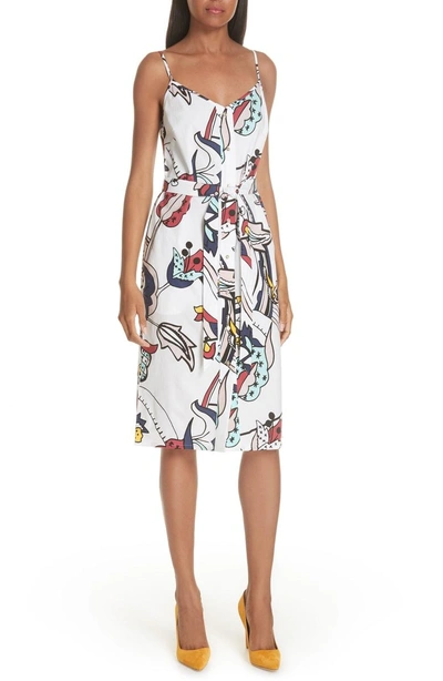 Ted Baker Colour By Numbers Viddy Sheath Dress In Ivory