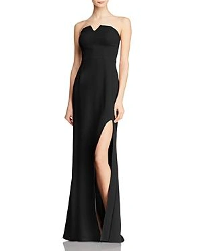 Aqua Strapless Crepe Gown - 100% Exclusive In Black