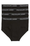 Polo Ralph Lauren 4-pack Low Rise Cotton Briefs In Black