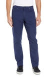 Ag Everett Microcheck Slim Fit Pants In Chambray Blue