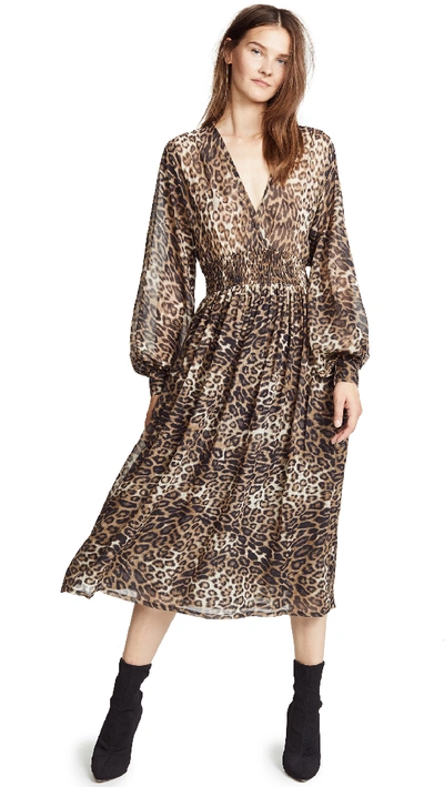 Nili Lotan Brienne Dress In Leopard Print
