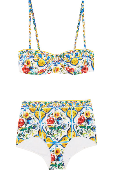 Dolce & Gabbana Printed Bikini | ModeSens