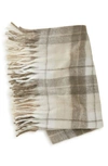 Upwest X Nordstrom Fireside Fleece Throw Blanket In Cream Plaid